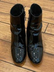 J. Crew Black Patent Leather Ankle Booties Size 8.5