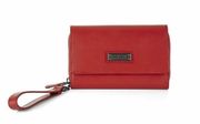 BCBGMAXAZRIA Suzi Leather Wristlet Wallet RED NEW