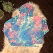 Orange Kiss tie dye hoodie pullover size 1X