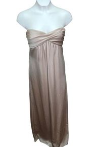 BCBGMAXAZRIA  Gorgeous Satin Champagne color Gown NWT size 4