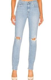 READ Levi’s Premium 724 High Rise Slim Straight Distressed Jeans 27 x 32 Revolve