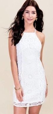 Francesca’s White Caylee Lace Shift Dress w/ Spaghetti Straps small