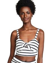 BB Dakota Striped Tie Front Crop Top Size Medium