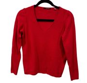 red v neck sweater  Size Medium