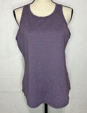 Athletic Works Womens Purple Open Back Tank Stretch Size M (8-10)