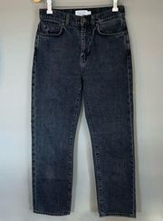 Black Straight Leg Jeans Size 25