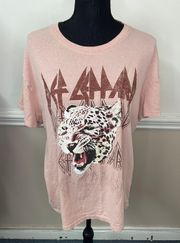 Light Pink Short Sleeve Tee Shirt Size XXL