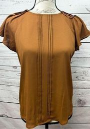 Worthington PS brown short sleeve blouse - 2847