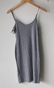 Nightwalker Grey Tie Side Midi Tank Dress