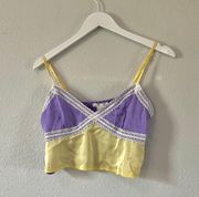 Pastel Purple And Yellow Cami Top 