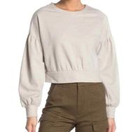 Abound Cozy Crew Neck Cropped Sweatshirt Size Large New with Tags