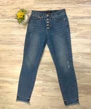 Lucky Brand High rise Bridgette skinny ankle Jean size 6/8