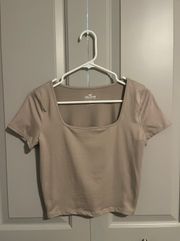 Cream Colored Scoop Neck Baby Tee