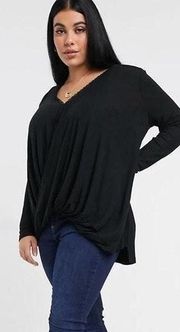 Vero Moda Wrap Lace Trim T-Shirt