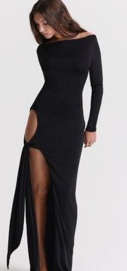 HOUSE OF CB 'Marella' Black Cutout Maxi Dress NWOT size L