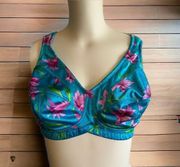 Lane Bryant Turquoise and Floral Bra Size 44B