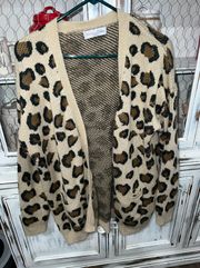 Cheetah Print Cardigan 