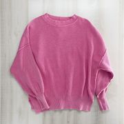 Aerie  oversized ribbed sweater top pink loose fit lounge S