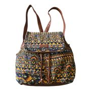 NWT- Gorgeous colorful backpack, can be worn as a backpack or a shoulder bag, adjustable straps, drawstring closure with a front snap flap, also has a side zipper entrance, one of the straps does have a tiny mark in it, please be sure to view all pictures, new with tags, measures 11x12x5 inches