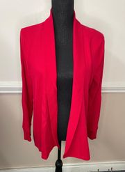 Red Open Front Cardigan Size Large