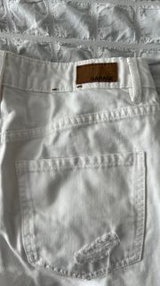 White Denim Shorts