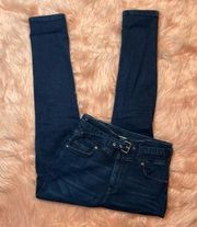 We The Free Dark Wash High Rise Belt Jeans Size 28