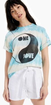 Large Tie Dye One Love Tee Shirt