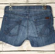 💋7 For All Mankind Dojo Shorts Distressed Size 28