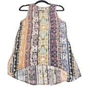 Sophie Rue Womens Bohemian Mixed Print Mixed Pattern Tank Top Size Small