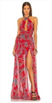 DUNDAS x REVOLVE Jimi Maxi Dress in Red Paisley