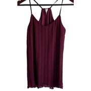 Studio Y Camisole Tank Women X-small V-Neck Spaghetti String Razor Back Pleated