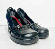 VTG Y2K Mudd Black Mary Jane Heels Chunky Size 6 Women’s