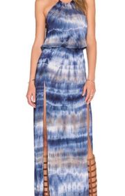 Life Tie Dye Maxi Dress Rayon Two Slit