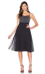 Revolve Coppelia Ballet Dress Navy Blue Tulle Sparkle Fit Flare