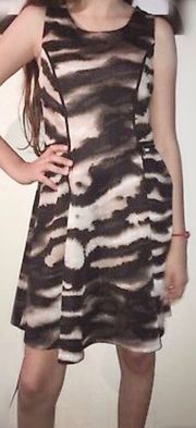 Zebra Print A-line Dress