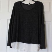 Vera Wang | Charcoal Gray Bell Sleeve Sweater