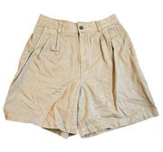 Vintage Patagonia Pleated Shorts 23" Waist Khaki Tan Organic Cotton High Rise