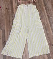 Stoney Clover Lane X Target Striped yellow white Jumpsuit size Medium