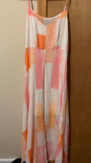 Pink and Orange Beach Dress