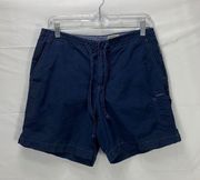 Flat Front Navy Blue Utility Cargo Shorts Size Small