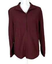 Womens ORVIS Maroon Zip Up Light Medium Blazer