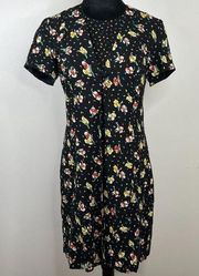 Vintage 90s Jessica Howard Floral Confetti Multi Print Dress