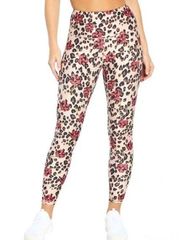 NWT WILDFOX Sweat Natural Bright Coral Wild Leopard Leggings Large