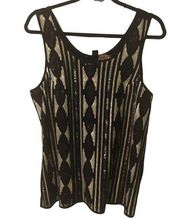 Karen Kane geometric sequined tank NEW XL