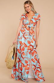 Tropical Print Maxi Dress