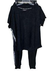 Juicy Couture Black Terry Pajama Set Size XXL