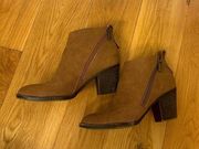 Brown Bamboo Ankle Booties