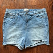 Torrid Denim Jean Shorts Distressed 26 Blue