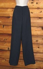 Lafayette 148 Blue Crepe Wool High Rise Pants