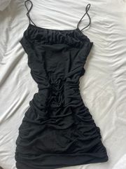 Black Lace Fitted Dress